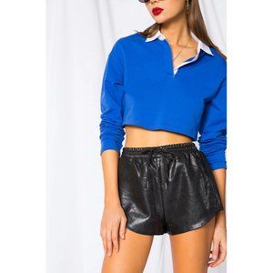 NWT Superdown Kiki Faux Leather Shorts Punk Biker Grunge Edgy Going Out, Small